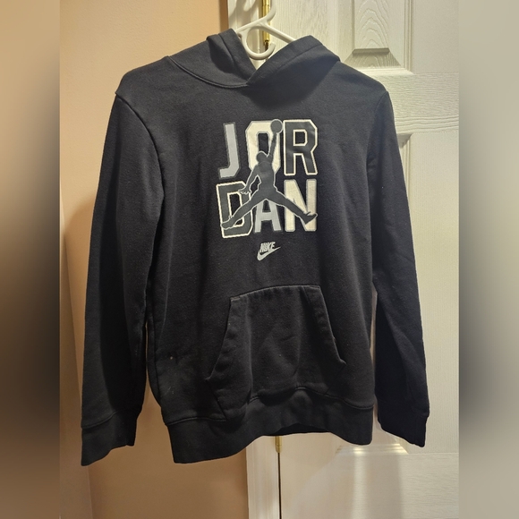 Nike Other - Nike Jordan Black Hoodie with White Logo. There's a white stain.